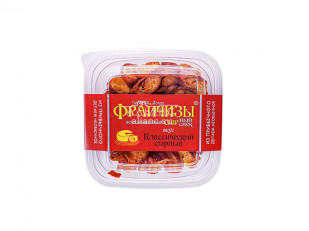 Семга теша (брюшки) холодного копчения: Фрайчизы классические сырные (100 гр.)