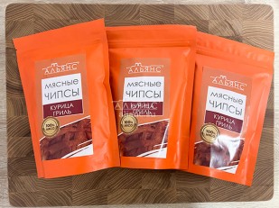 Ведро Ржаные гренки с грибами и сметаной: Мясо (АЛЬЯНС) вяленое курица 