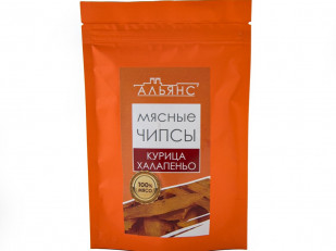 Чипсы: Мясо (АЛЬЯНС) вяленое курица с халапеньо (50 гр)