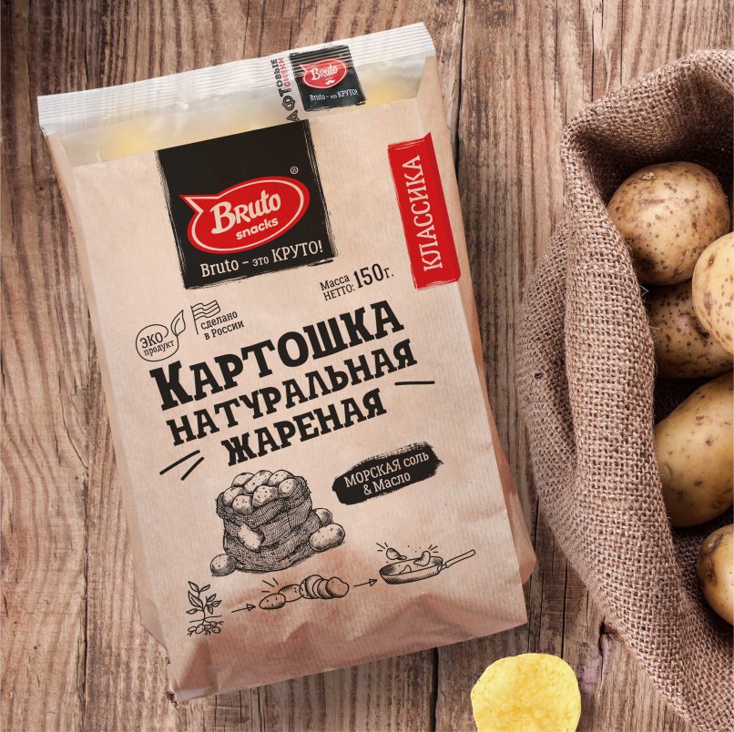 Картофель «Бруто» с солью 130 гр. в Батайске